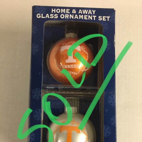 NFL Other - NFL Tennessee Glass Ornaments 2-NIB
